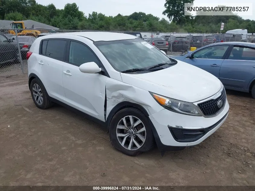 2015 Kia Sportage Lx VIN: KNDPB3ACXF7785257 Lot: 39996824