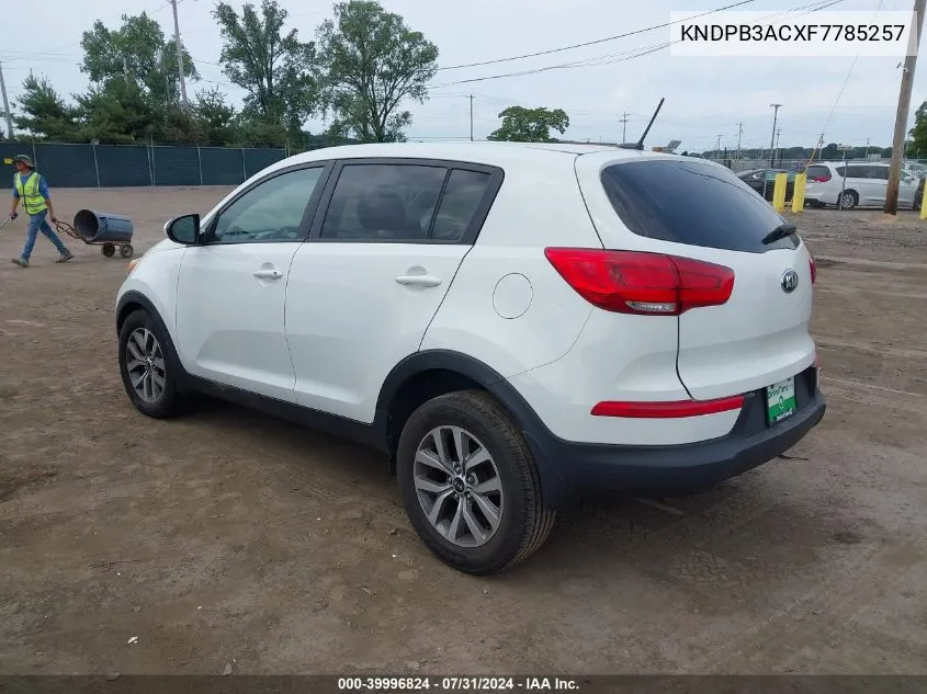 2015 Kia Sportage Lx VIN: KNDPB3ACXF7785257 Lot: 39996824