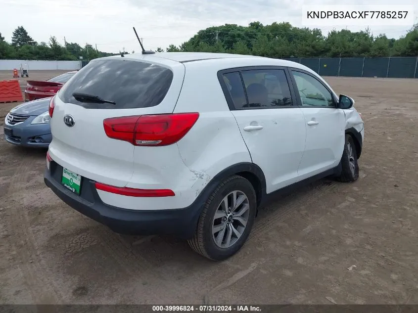 2015 Kia Sportage Lx VIN: KNDPB3ACXF7785257 Lot: 39996824