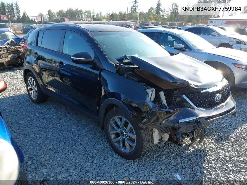 KNDPB3ACXF7759984 2015 Kia Sportage Lx