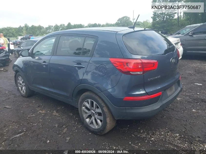 KNDPB3AC3F7750687 2015 Kia Sportage Lx