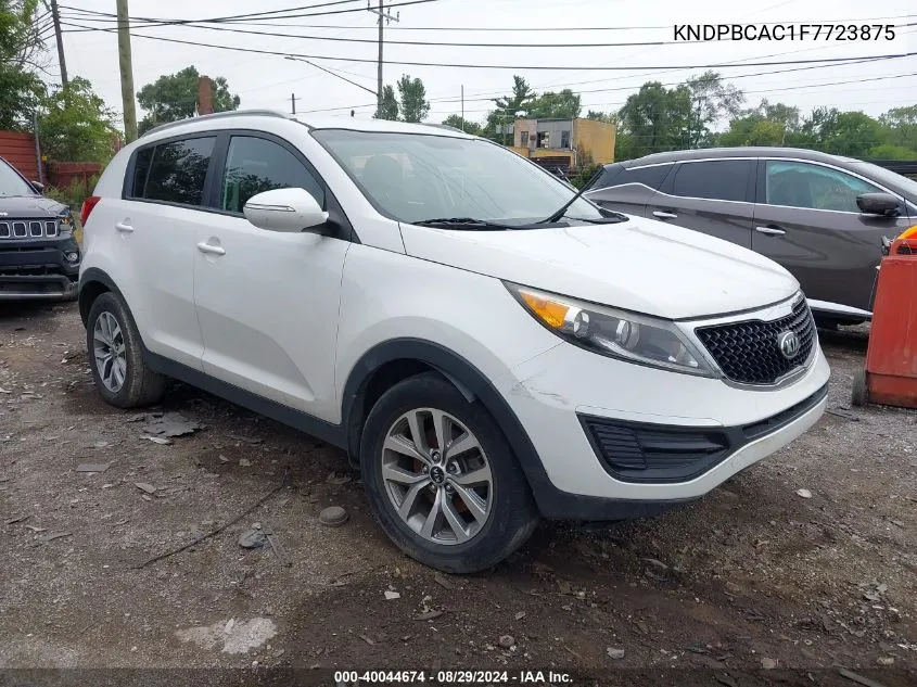 2015 Kia Sportage Lx VIN: KNDPBCAC1F7723875 Lot: 40044674