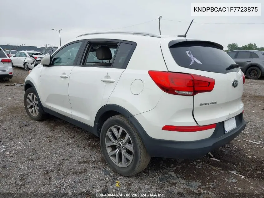 2015 Kia Sportage Lx VIN: KNDPBCAC1F7723875 Lot: 40044674