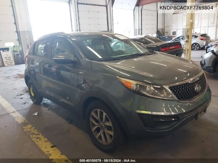 2015 Kia Sportage Lx VIN: KNDPBCACXF7769804 Lot: 40100079