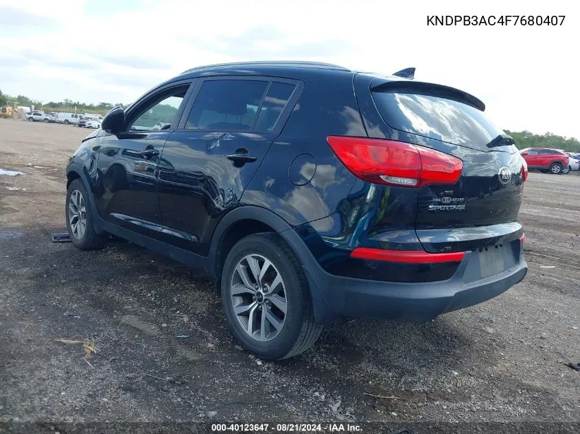 2015 Kia Sportage Lx VIN: KNDPB3AC4F7680407 Lot: 40123647