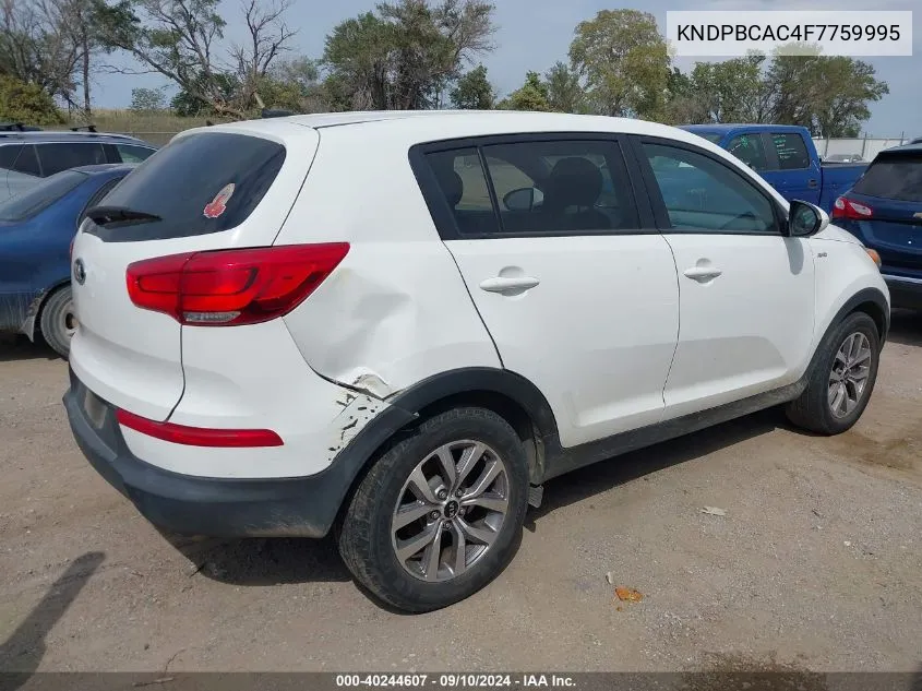 KNDPBCAC4F7759995 2015 Kia Sportage Lx