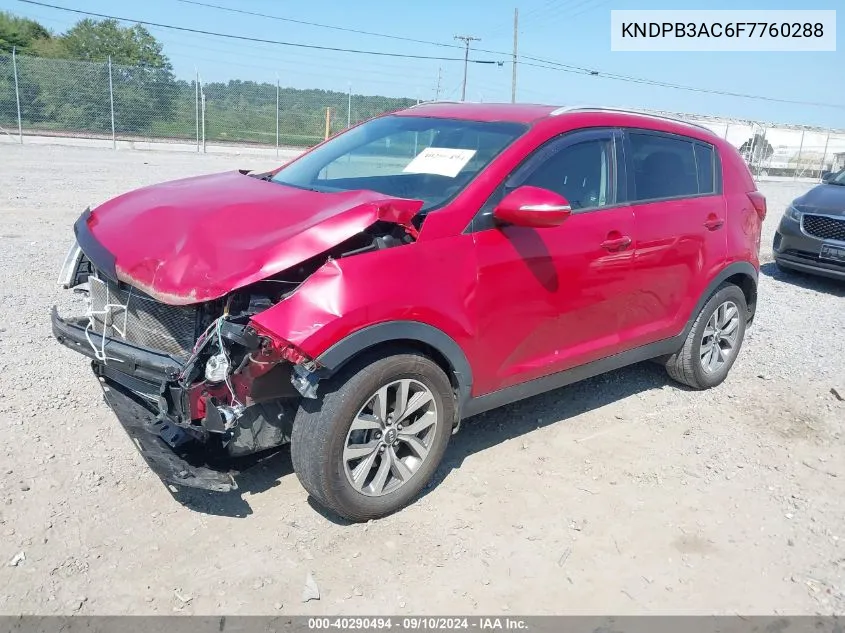 KNDPB3AC6F7760288 2015 Kia Sportage Lx