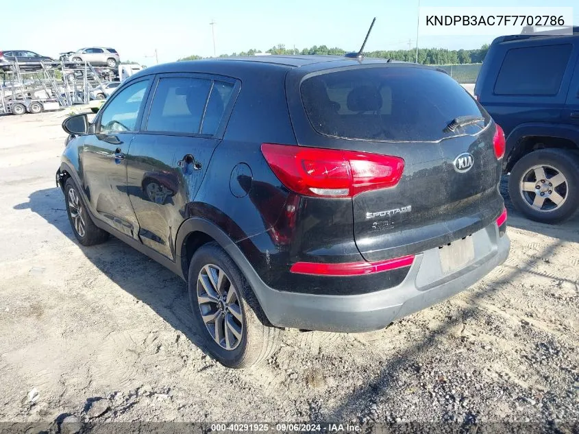 2015 Kia Sportage Lx VIN: KNDPB3AC7F7702786 Lot: 40291925