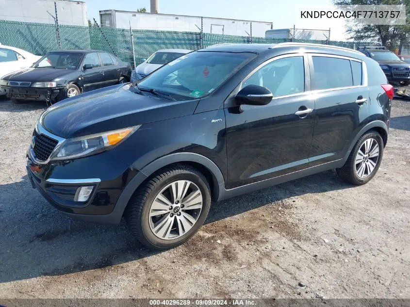 2015 Kia Sportage Ex VIN: KNDPCCAC4F7713757 Lot: 40296289