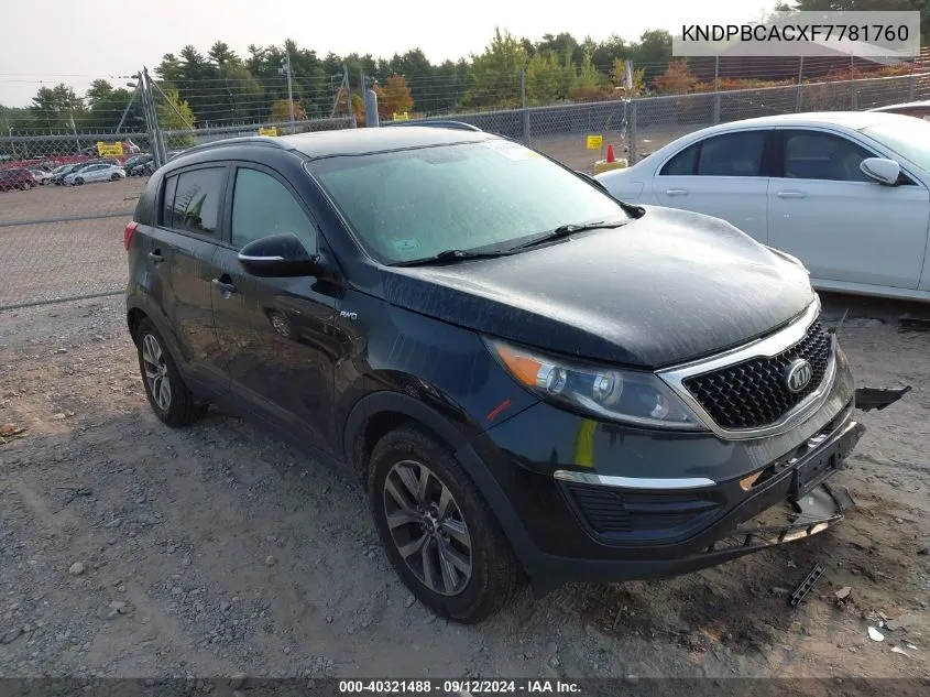 KNDPBCACXF7781760 2015 Kia Sportage Lx