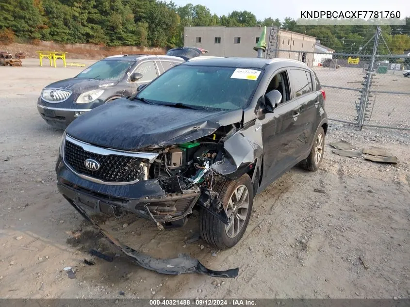 KNDPBCACXF7781760 2015 Kia Sportage Lx