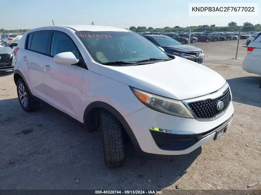 2015 Kia Sportage Lx VIN: KNDPB3AC2F7677022 Lot: 40328744