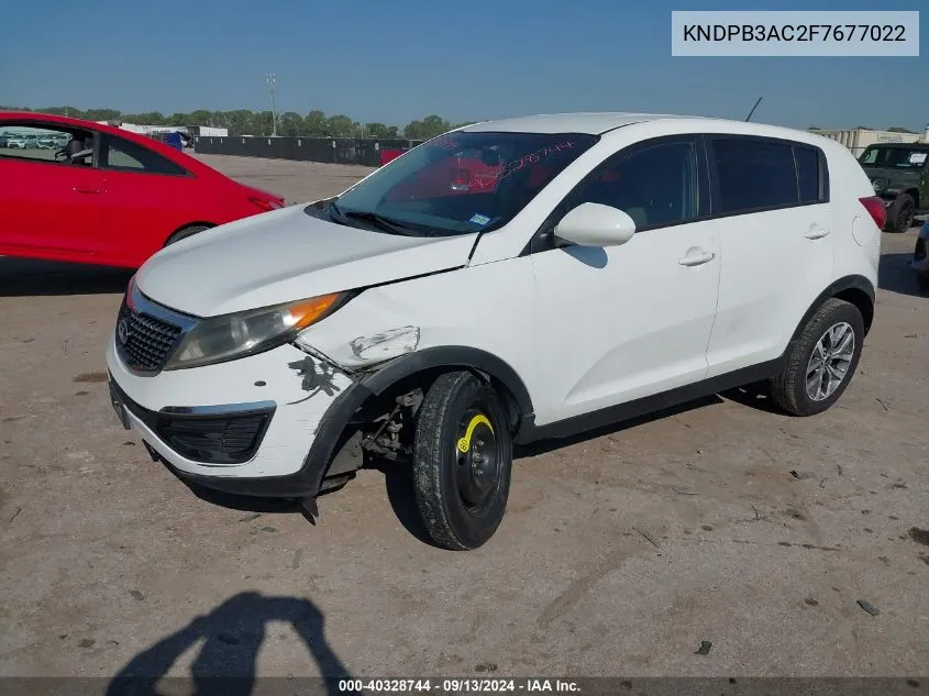 2015 Kia Sportage Lx VIN: KNDPB3AC2F7677022 Lot: 40328744