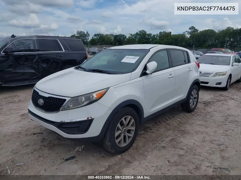 KNDPB3AC2F7744475 2015 Kia Sportage Lx