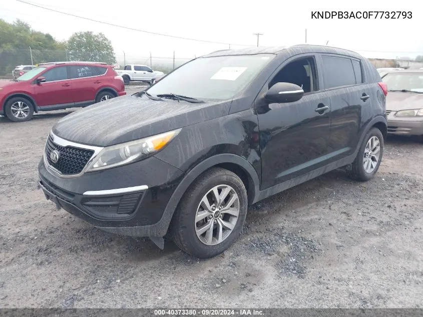 2015 Kia Sportage Lx VIN: KNDPB3AC0F7732793 Lot: 40373380