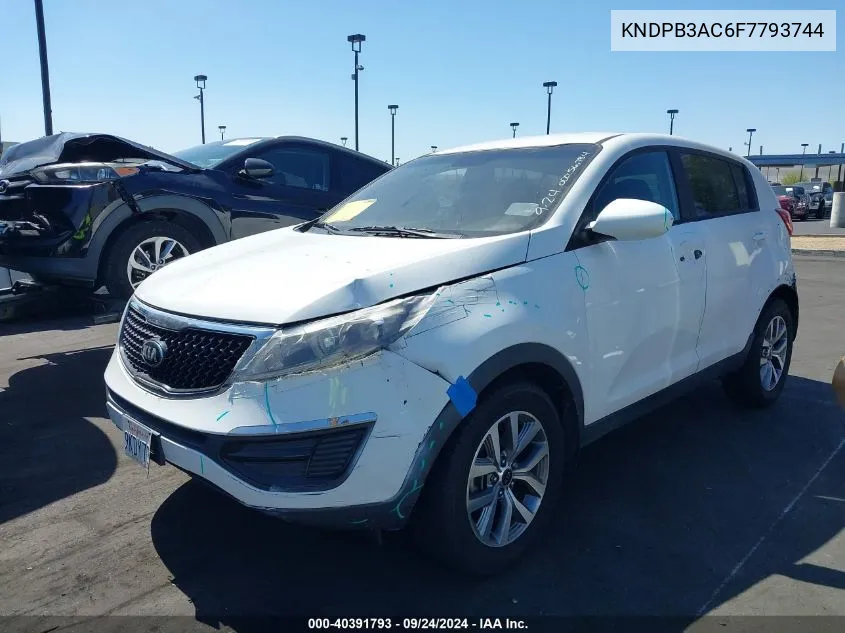 2015 Kia Sportage Lx VIN: KNDPB3AC6F7793744 Lot: 40391793