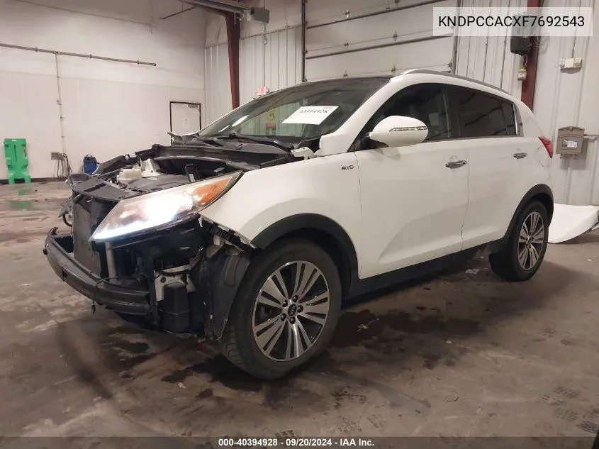 2015 Kia Sportage Ex VIN: KNDPCCACXF7692543 Lot: 40394928