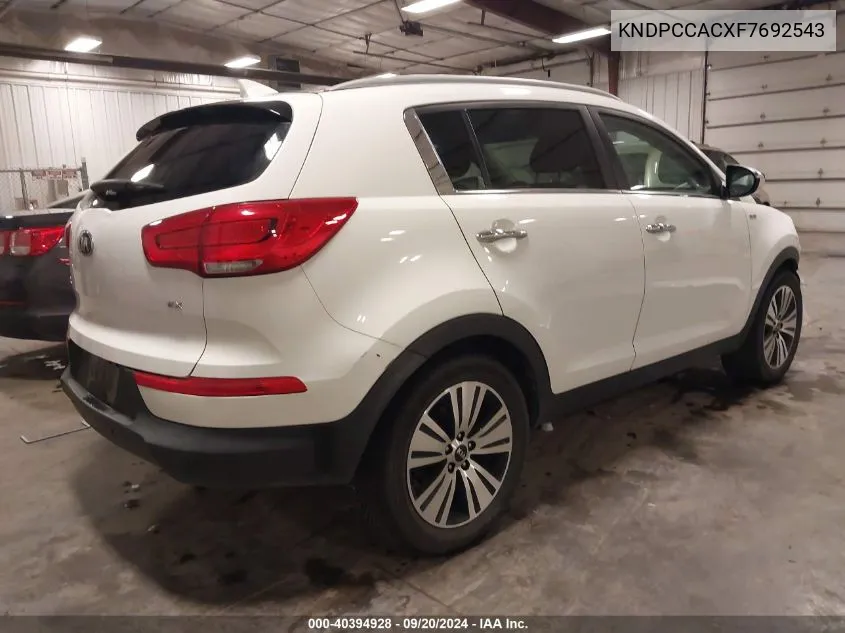 KNDPCCACXF7692543 2015 Kia Sportage Ex