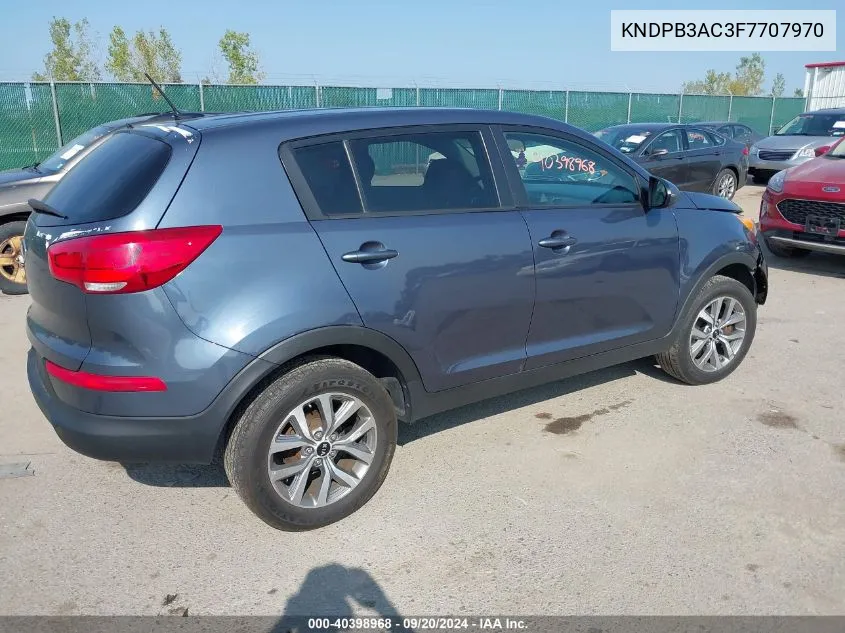 2015 Kia Sportage Lx VIN: KNDPB3AC3F7707970 Lot: 40398968