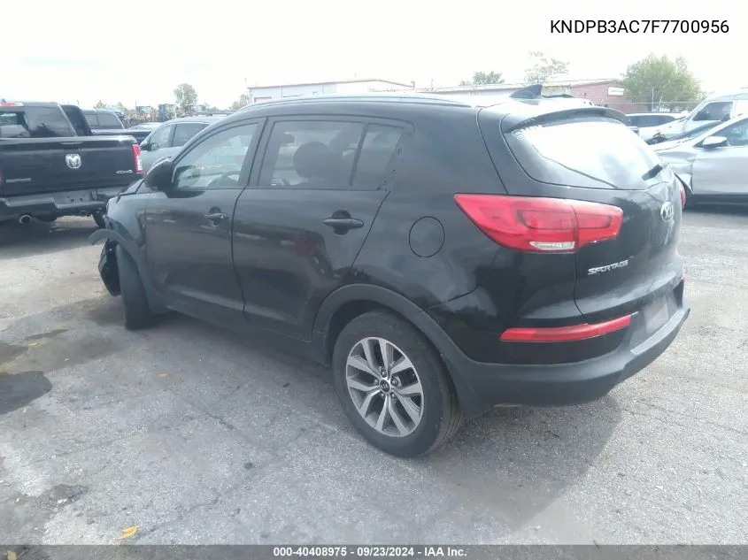 2015 Kia Sportage Lx VIN: KNDPB3AC7F7700956 Lot: 40408975