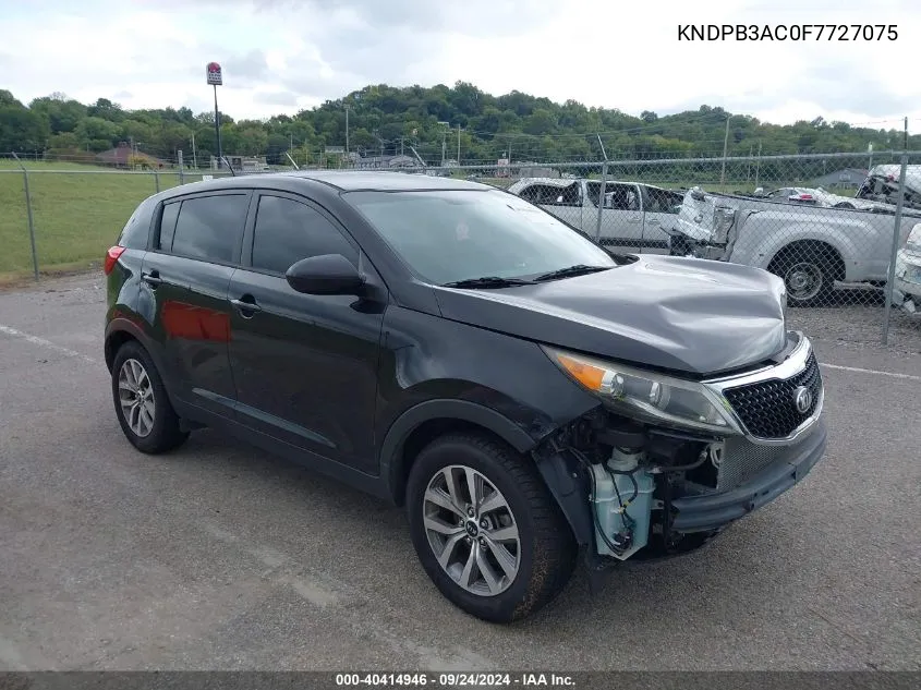 2015 Kia Sportage Lx VIN: KNDPB3AC0F7727075 Lot: 40414946