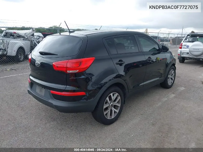 2015 Kia Sportage Lx VIN: KNDPB3AC0F7727075 Lot: 40414946