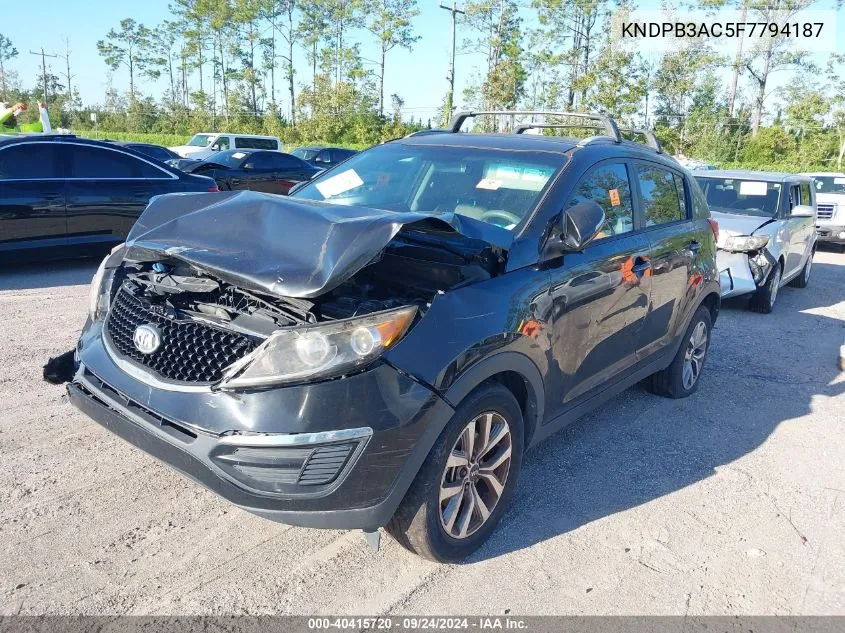 2015 Kia Sportage Lx VIN: KNDPB3AC5F7794187 Lot: 40415720