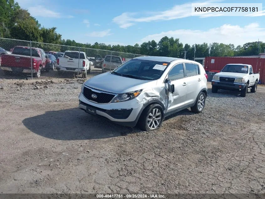 KNDPBCAC0F7758181 2015 Kia Sportage Lx