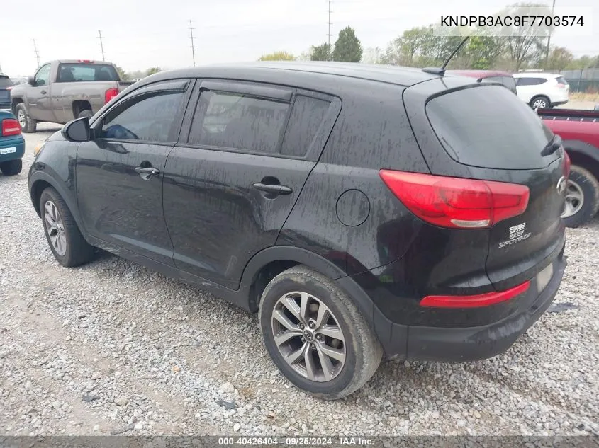 2015 Kia Sportage Lx VIN: KNDPB3AC8F7703574 Lot: 40426404