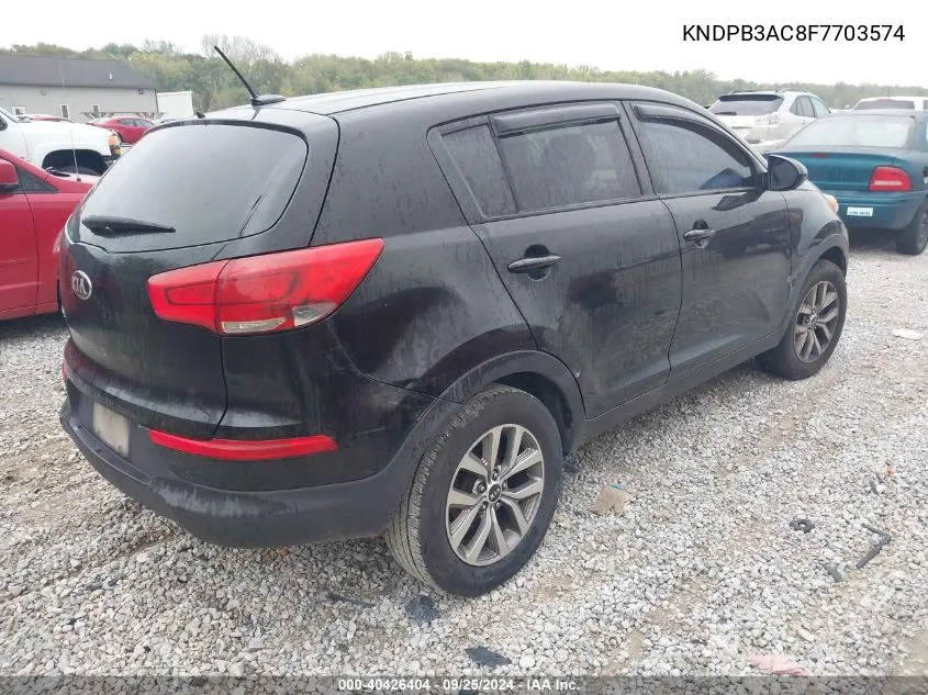 2015 Kia Sportage Lx VIN: KNDPB3AC8F7703574 Lot: 40426404