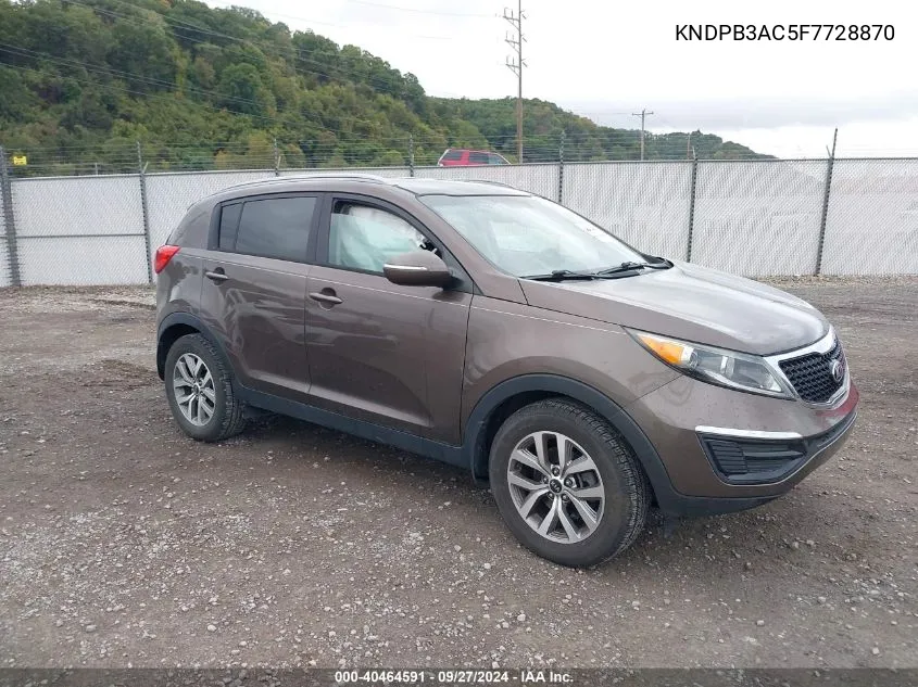 2015 Kia Sportage Lx VIN: KNDPB3AC5F7728870 Lot: 40464591