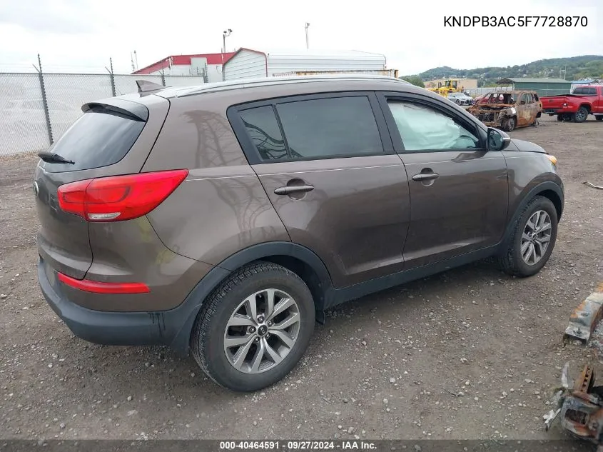 2015 Kia Sportage Lx VIN: KNDPB3AC5F7728870 Lot: 40464591