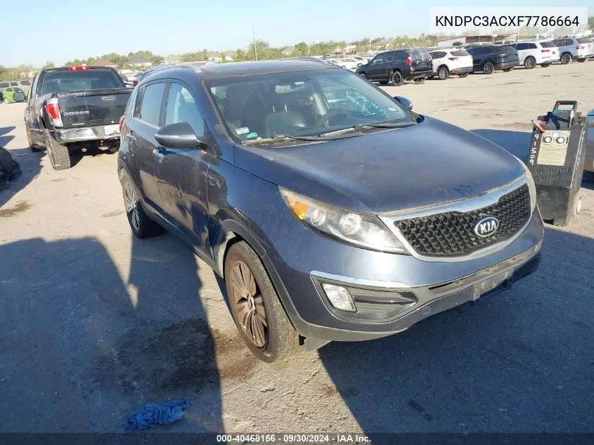 2015 Kia Sportage Ex VIN: KNDPC3ACXF7786664 Lot: 40468156