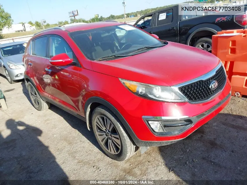 2015 Kia Sportage Ex VIN: KNDPC3AC6F7703408 Lot: 40468380