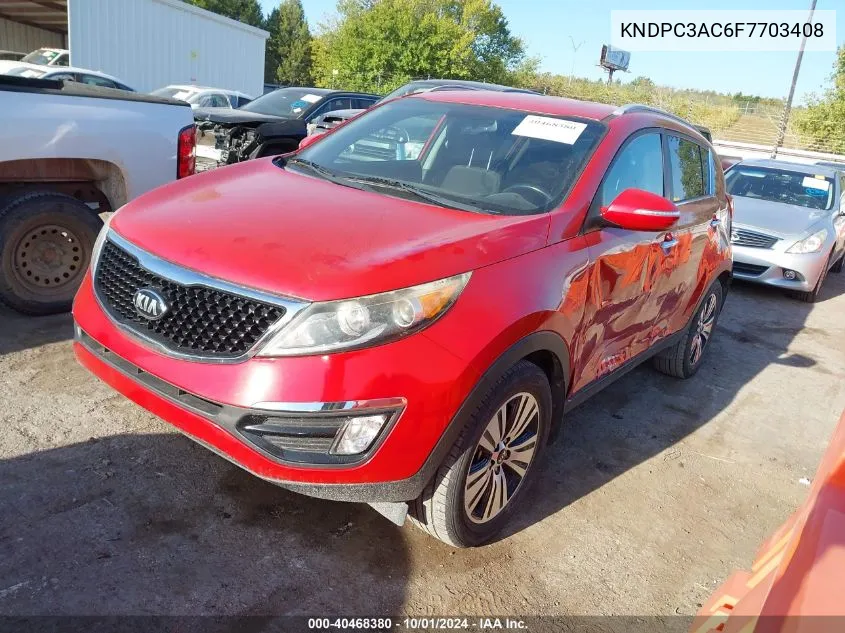 2015 Kia Sportage Ex VIN: KNDPC3AC6F7703408 Lot: 40468380