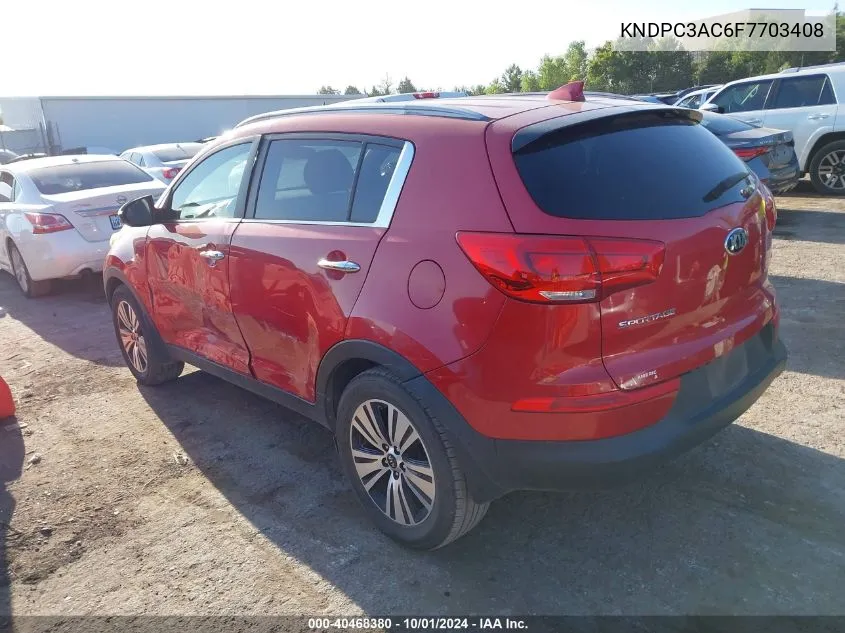 2015 Kia Sportage Ex VIN: KNDPC3AC6F7703408 Lot: 40468380