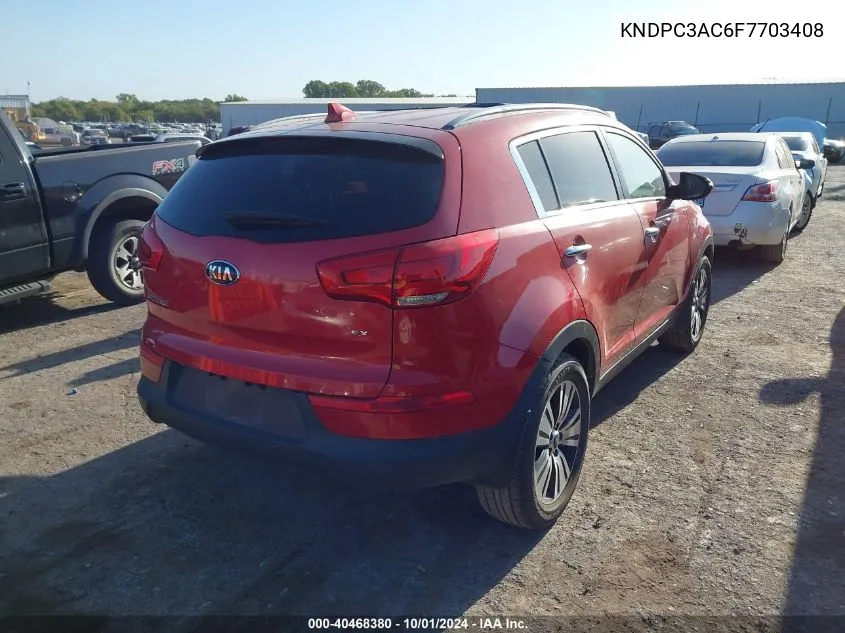 2015 Kia Sportage Ex VIN: KNDPC3AC6F7703408 Lot: 40468380