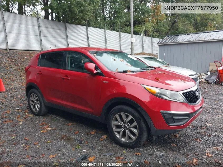 2015 Kia Sportage Lx VIN: KNDPBCACXF7677950 Lot: 40471173