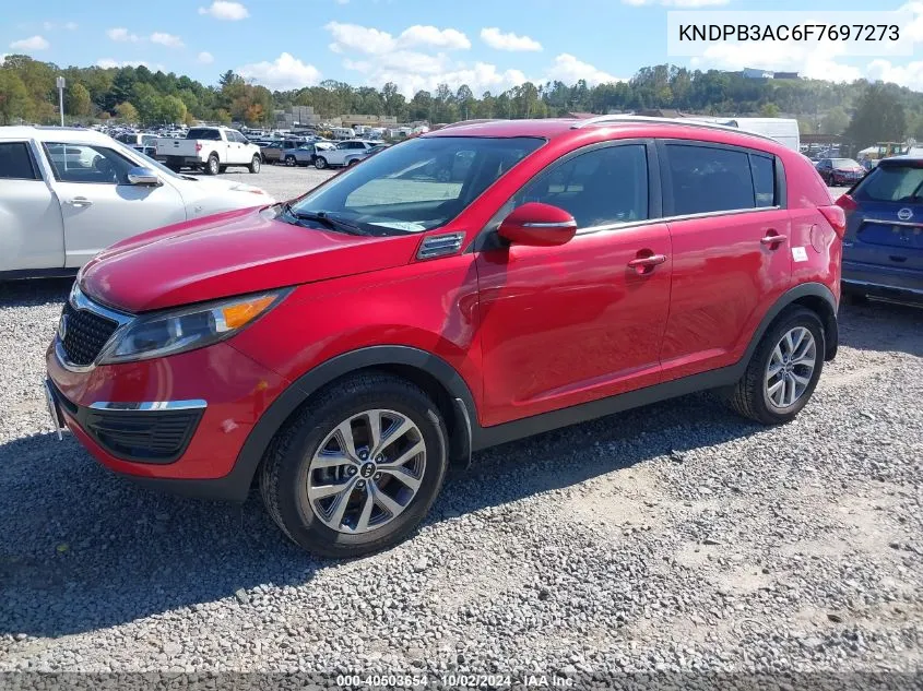 2015 Kia Sportage Lx VIN: KNDPB3AC6F7697273 Lot: 40503654