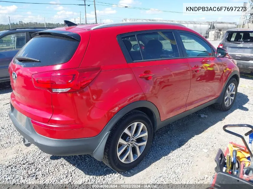 2015 Kia Sportage Lx VIN: KNDPB3AC6F7697273 Lot: 40503654