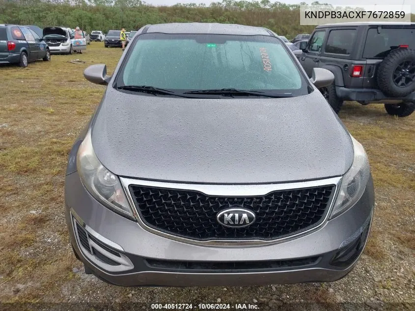 2015 Kia Sportage Lx VIN: KNDPB3ACXF7672859 Lot: 40512724