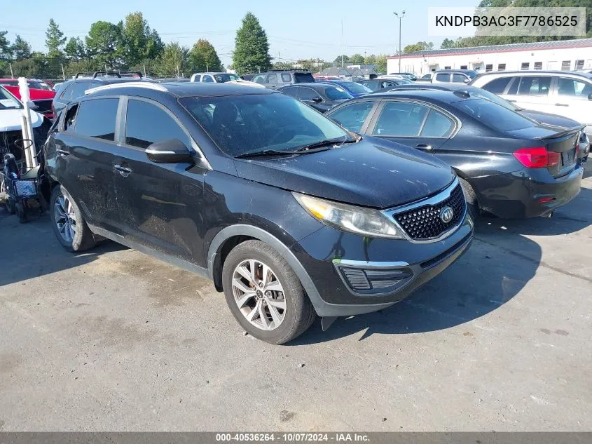 2015 Kia Sportage Lx VIN: KNDPB3AC3F7786525 Lot: 40536264