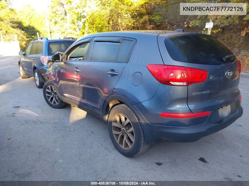 KNDPBCAC7F7772126 2015 Kia Sportage Lx