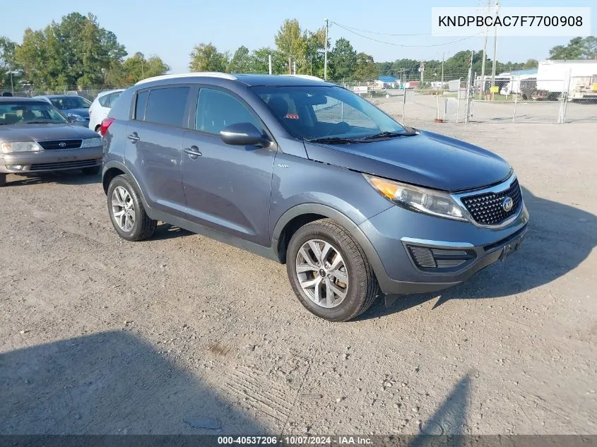 2015 Kia Sportage Lx VIN: KNDPBCAC7F7700908 Lot: 40537206