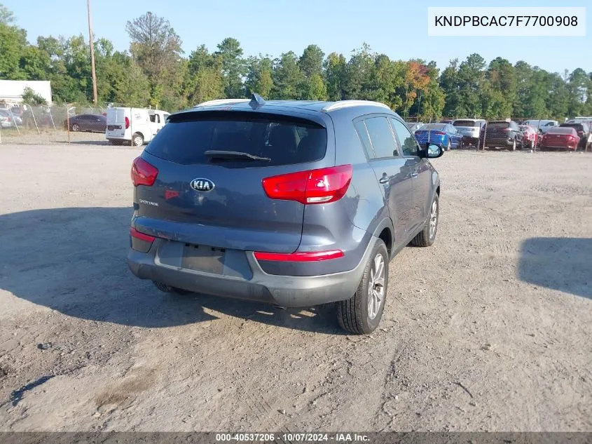 2015 Kia Sportage Lx VIN: KNDPBCAC7F7700908 Lot: 40537206