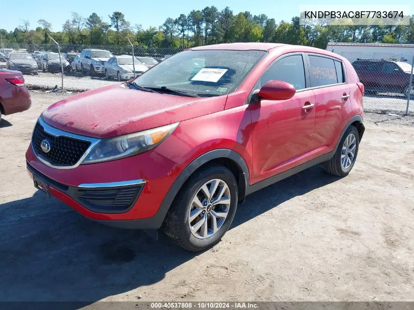 2015 Kia Sportage Lx VIN: KNDPB3AC8F7733674 Lot: 40537808