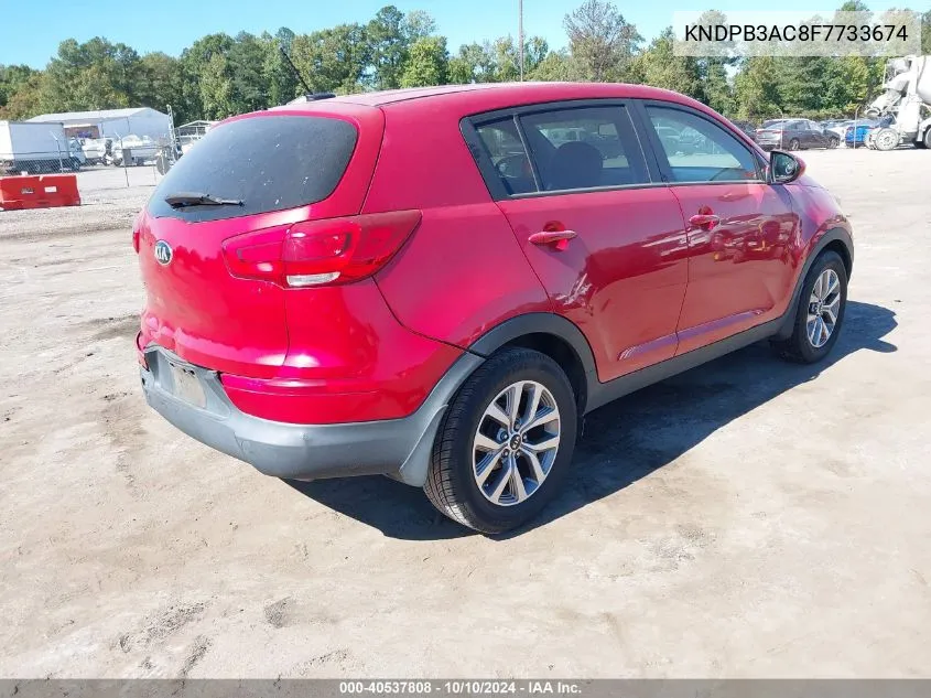 2015 Kia Sportage Lx VIN: KNDPB3AC8F7733674 Lot: 40537808