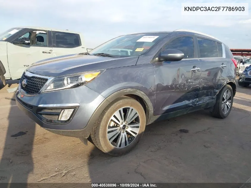 2015 Kia Sportage Ex VIN: KNDPC3AC2F7786903 Lot: 40538896