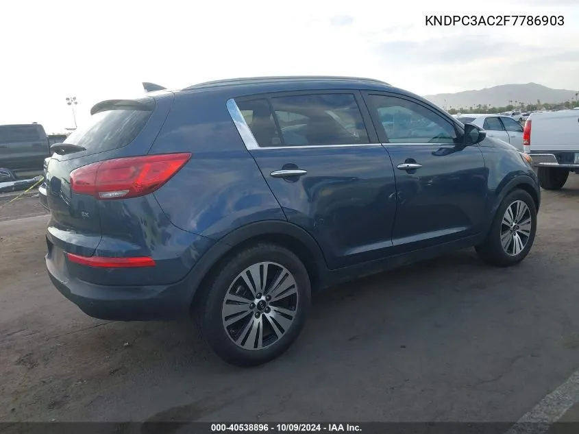 2015 Kia Sportage Ex VIN: KNDPC3AC2F7786903 Lot: 40538896