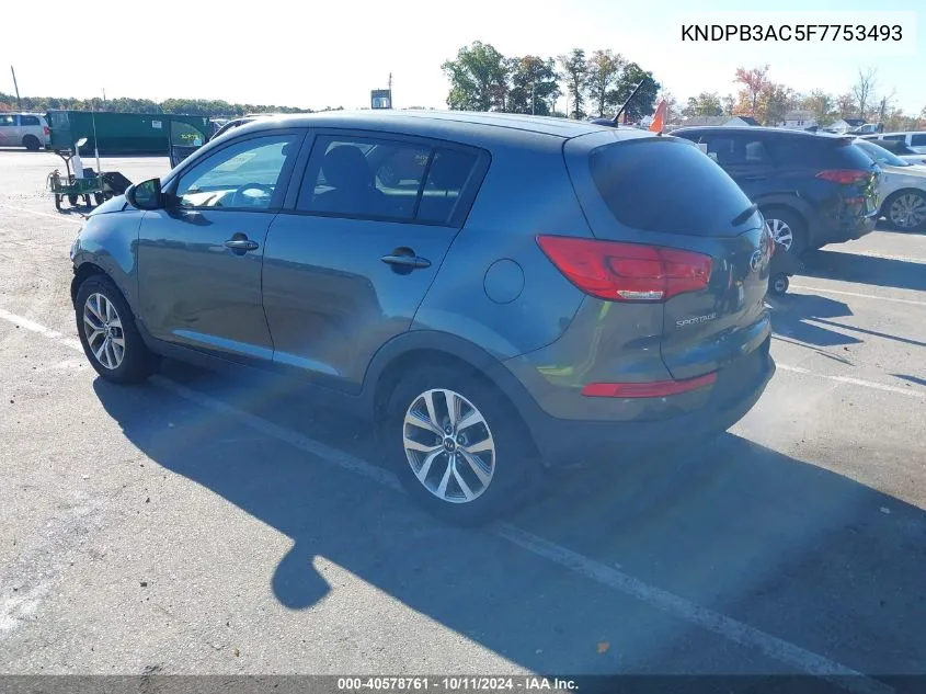 KNDPB3AC5F7753493 2015 Kia Sportage Lx